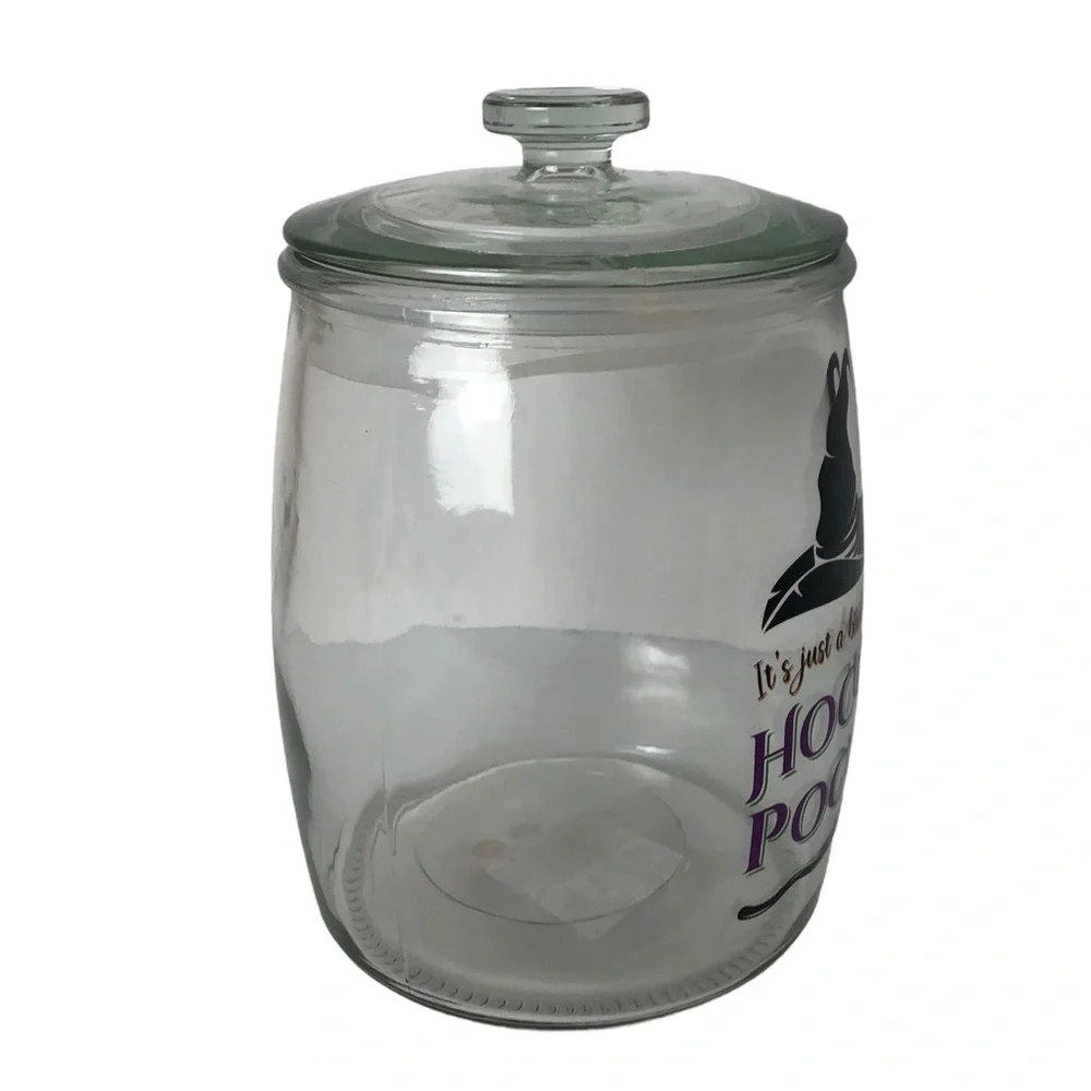 Halloween decor IT’S JUST A BUNCH OF HOCUS POCUS glass canister